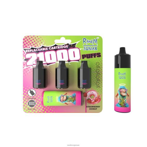 RandM Shop Vape | دونات الفراولة RandM Sunax 21000 جراب التحكم في تدفق الهواء، جهاز vape قابل للاستبدال، قطعة واحدة D06F8267