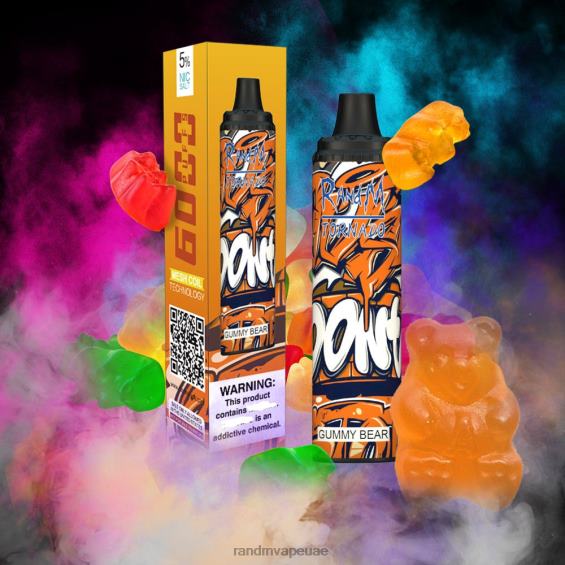 RandM Vape UAE | حلوى الدب المضغية RandM Tornado جهاز 6000 جهاز التحكم في تدفق الهواء 1 قطعة D06F8281