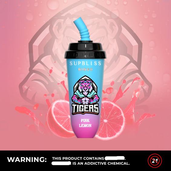 Tornado Vape Flavours | الليمون الوردي RandM Supbliss Bingo جهاز 8000 فيب بود 1 قطعة D06F8260