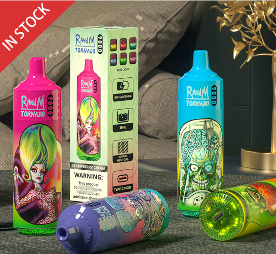RandM Disposable Vape | كيوي باشن فروت جوافة RandM Tornado 9000 جهاز vape pod 1 قطعة الإصدار 1 D06F8139