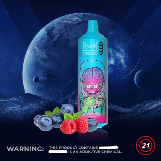 RandM Tornado Review | توت العليق RandM Tornado 9000 جهاز vape pod 1 قطعة الإصدار 1 D06F8126