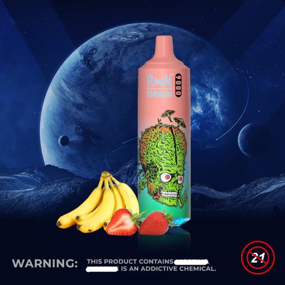 RandM Vape Dubai | الموز بالفراولة RandM Tornado 9000 جهاز vape pod 1 قطعة الإصدار 1 D06F8134