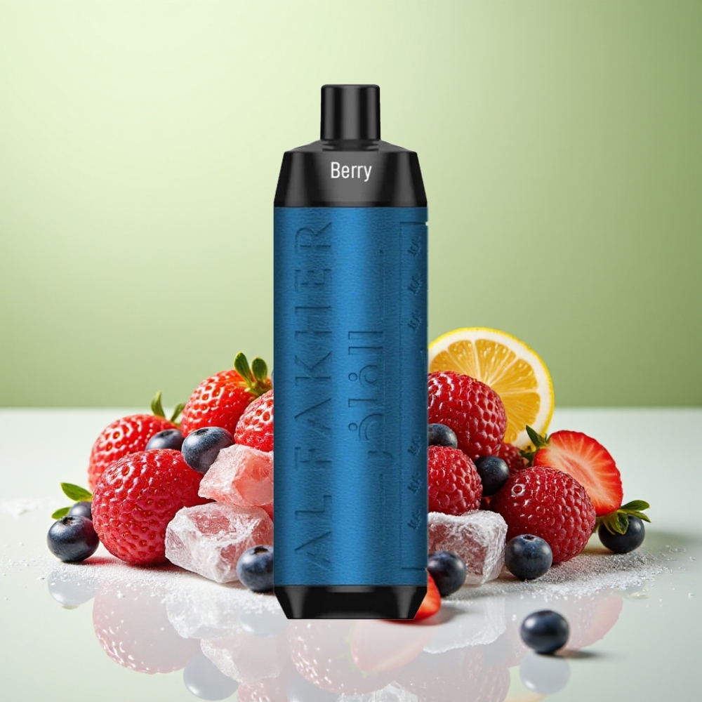 Al Fakher Crown Bar 8000 Crystal Disposable Vape توت مثلج مع 600mah بطارية