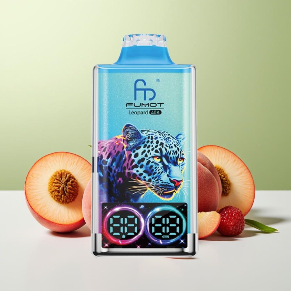 Fumot Leopard 40K Puffs Disposable Vape خوخ وتوت ببطارية 700mAh وشحن Type-C