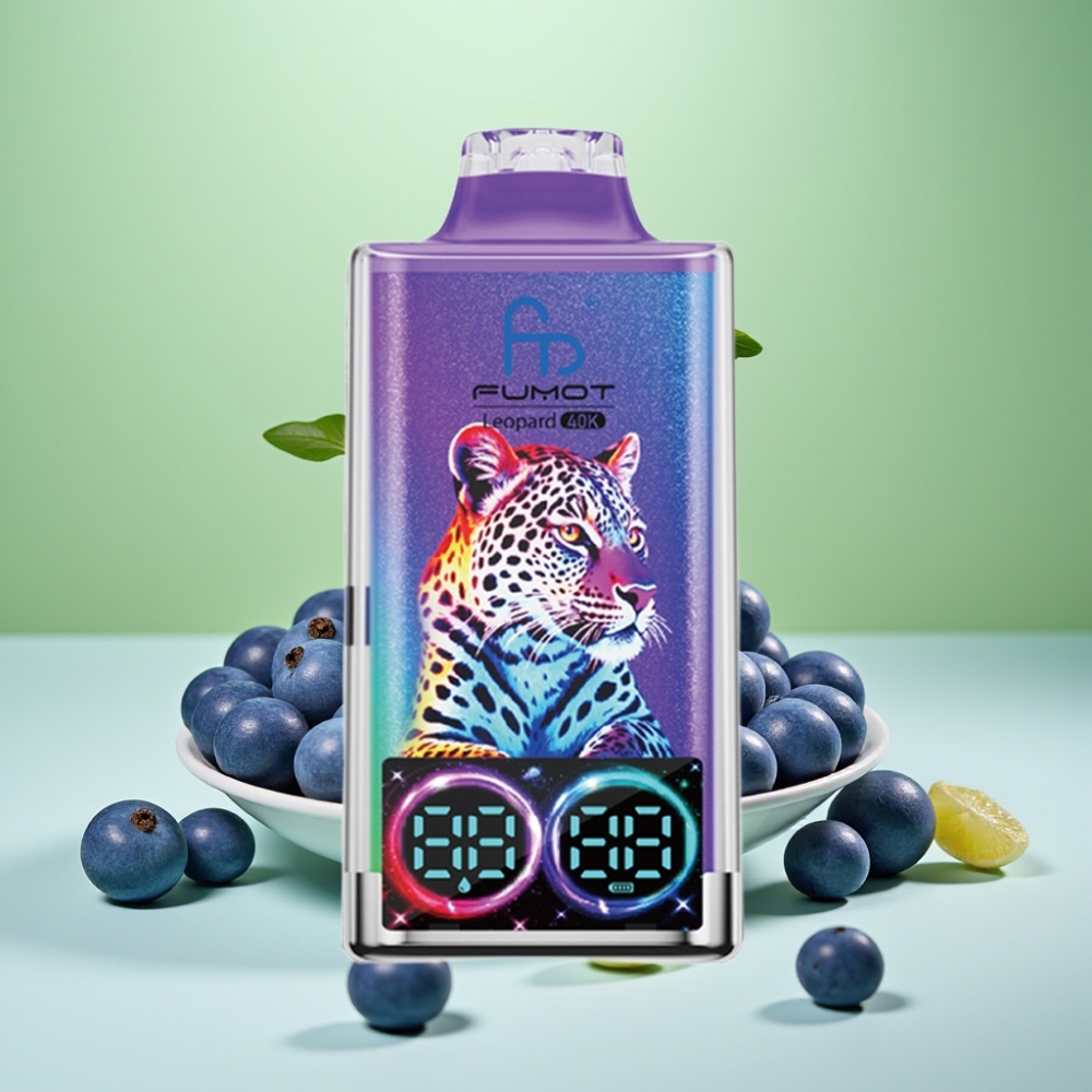 Fumot Leopard 40K Puffs Disposable Vape أزرق السيد مع شاشة رقمي و Type-C
