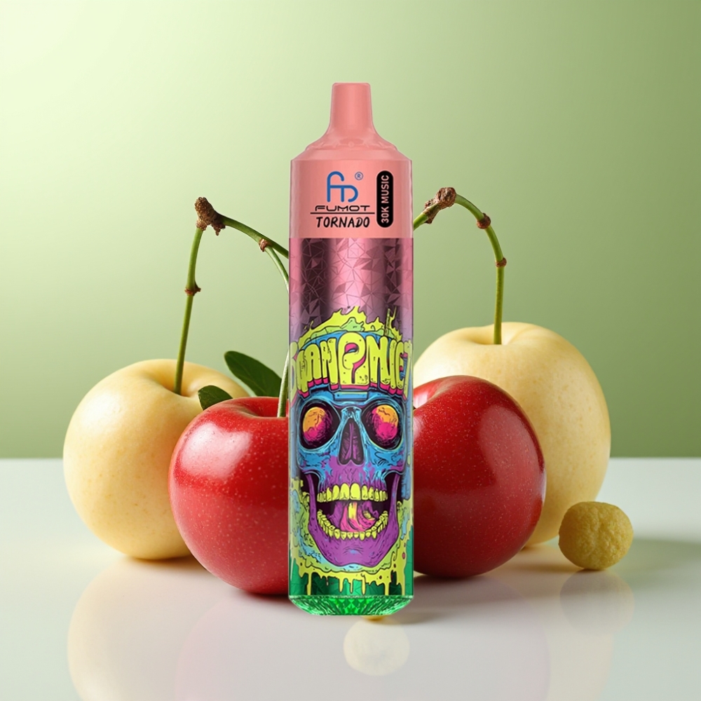 Fumot Randm Tornado 30000 نفخة Triple Cherry سعة السائل 30 مل
