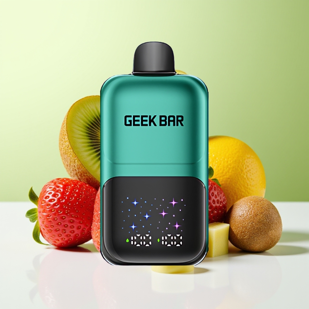 GEEK BAR 2GO 20مل 50000 نفخة سلسلة مزدوجة قلم تبخير فراولة & كيوي