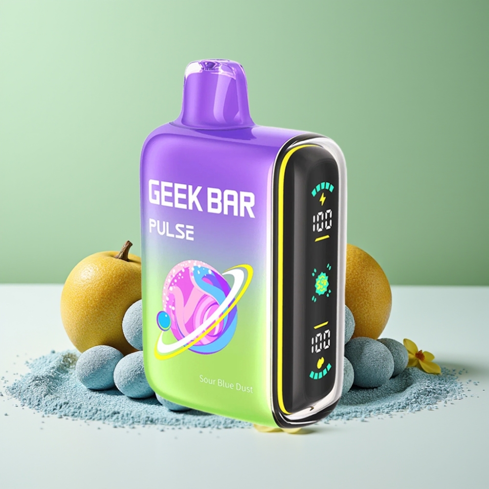 Geek Bar Pulse 15000 نفخة نكهة الحامض بسعة 16 مل وبطارية 650 مللي أمبير