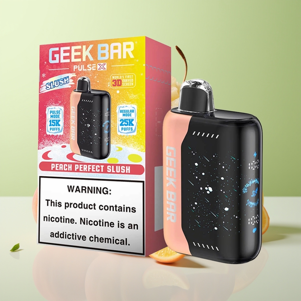 GEEK BAR Pulse X 25000 نفخة سلوش إديشن مع شاشة منحنية ثلاثية الأبعاد وشحن USB Type-C
