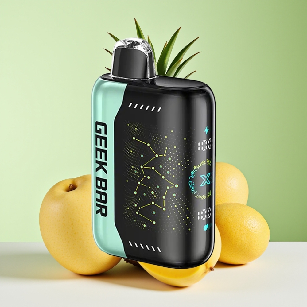 Geek Bar Pulse X 25000 نفخة شاشة منحنية ثلاثية الأبعاد وشاحن USB Type-C