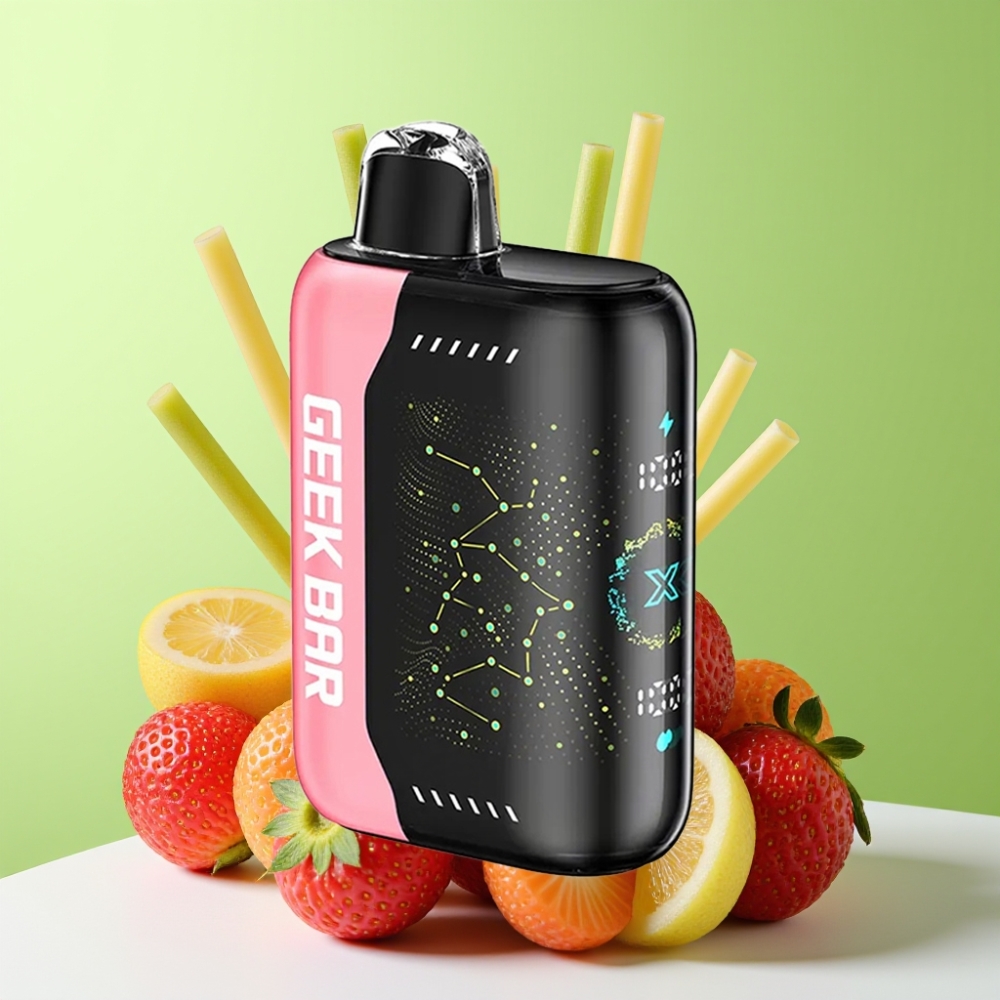 Geek Bar Pulse X 25000 نفخة شاشة منحنية ثلاثية الأبعاد وشاحن USB Type-C