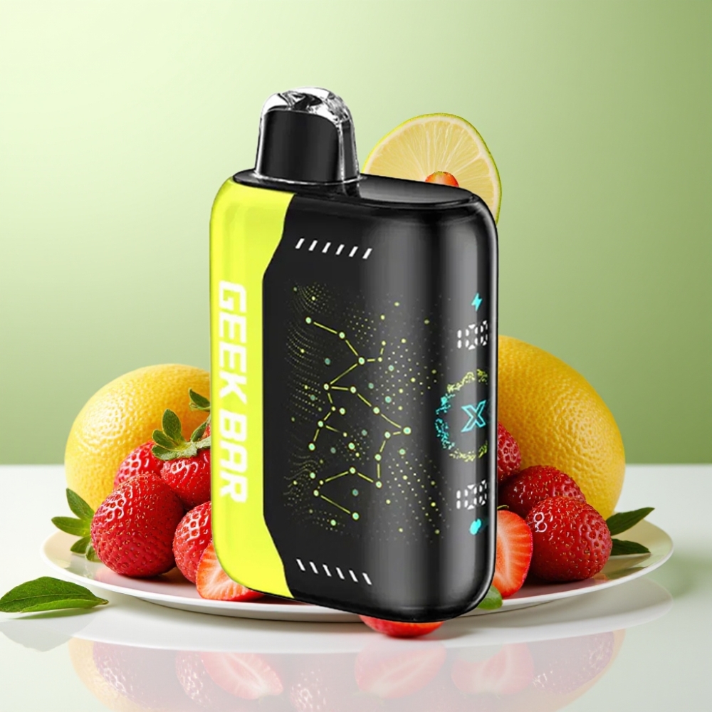 Geek Bar Pulse X 25000 نفخة شاشة منحنية ثلاثية الأبعاد وشاحن USB Type-C
