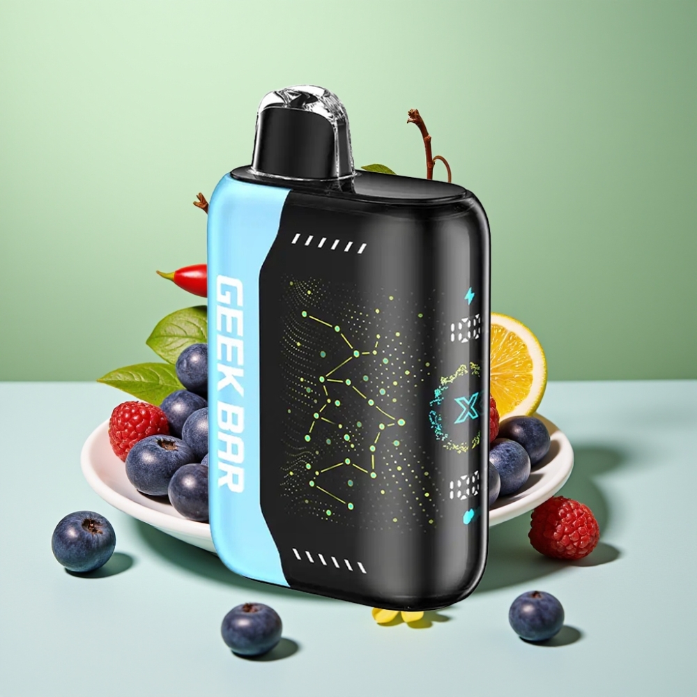 Geek Bar Pulse X 25000 نفخة شاشة منحنية ثلاثية الأبعاد وشاحن USB Type-C