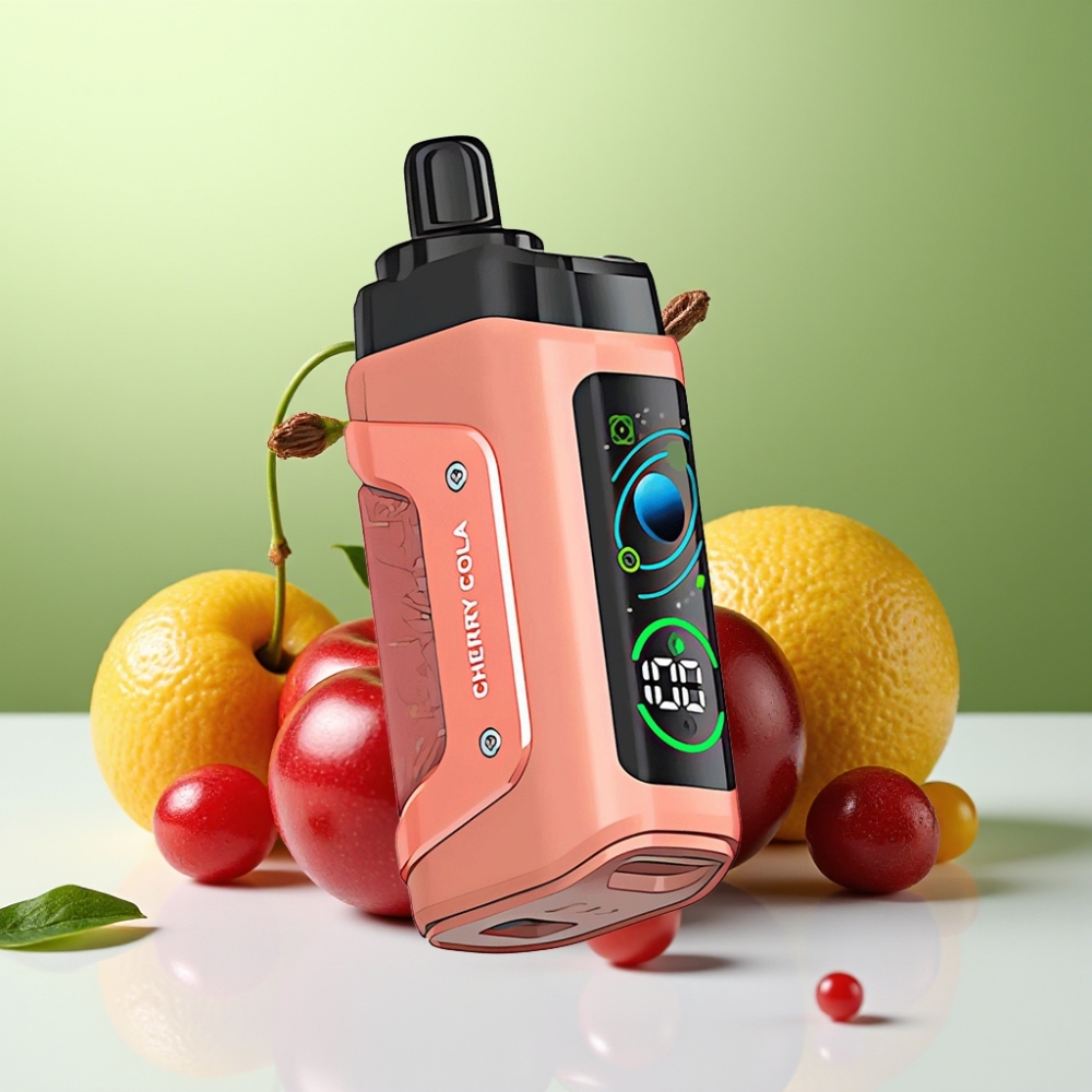Razz Bar 45000 نفخة فيب قابلة لإعادة الشحن بنكهة الكرز كولا مع ملف شبكي 1.0 أوم