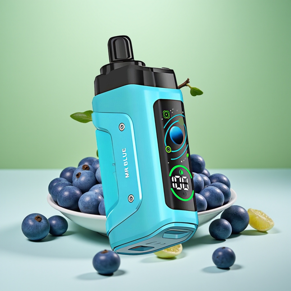 Razz Bar 45000 نفخة مبخرة Mr الأزرق مع ملف شبكي 1.0 أوم وبطارية 650 مللي أمبير