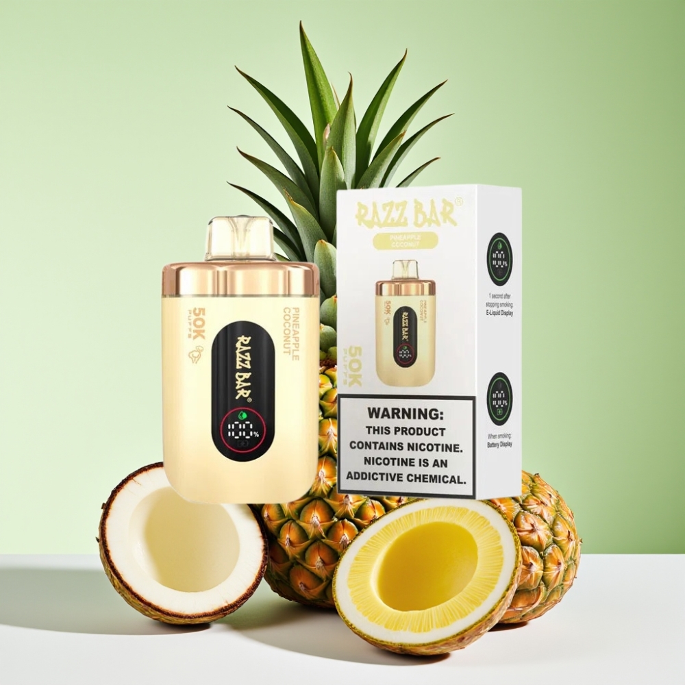 Razz Bar 50K Puffs Disposable Vape أناناس جوز الهند