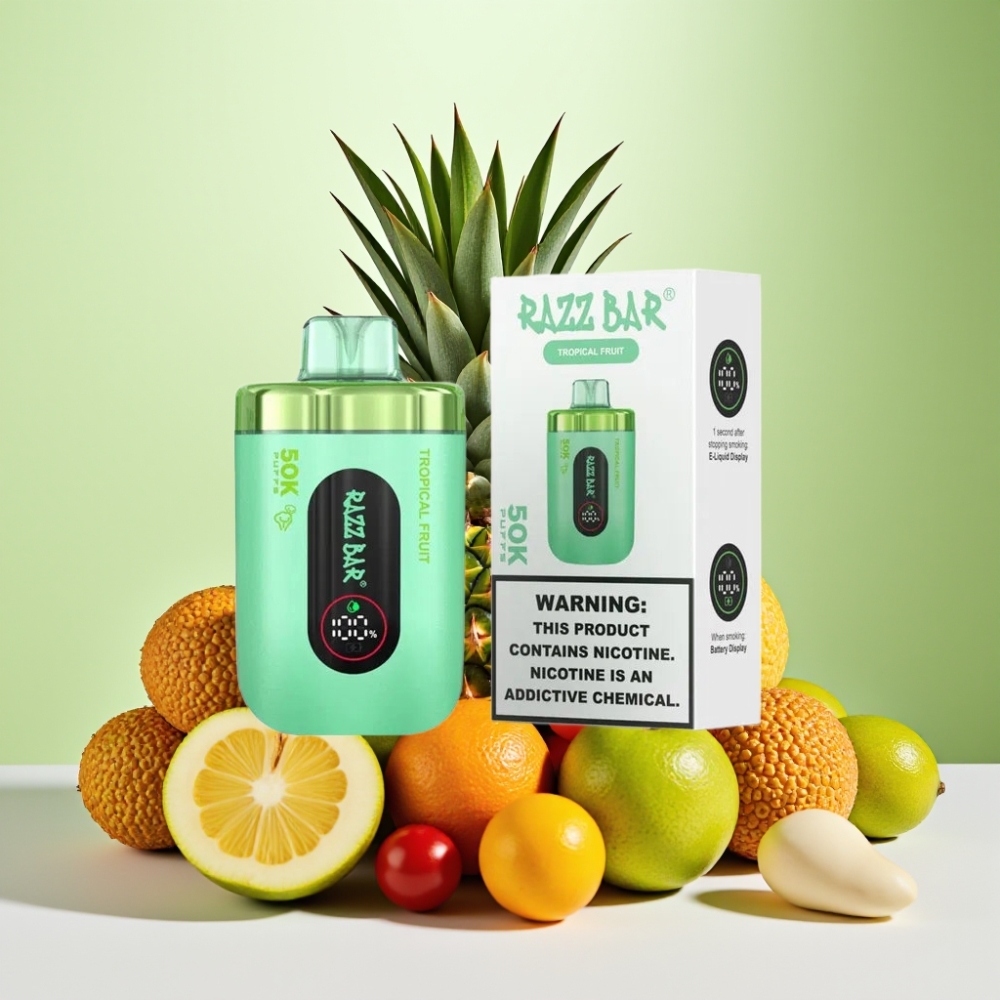 Razz Bar 50K Puffs Disposable Vape فاكهة استوائية