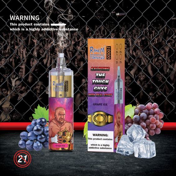 RandM Disposable Vape | جليد العنب RandM Tornado 10000 جهاز التحكم في تدفق الهواء 1 قطعة D06F8109