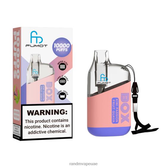 RandM Shop Vape | كيوي باشن فروت جوافة Fumot Original RandM Tornado Box 10000 جهاز التحكم في تدفق الهواء 1 قطعة D06F897
