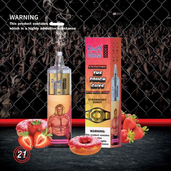 RandM Shop Vape | دونات الفراولة RandM Tornado 10000 جهاز التحكم في تدفق الهواء 1 قطعة D06F8107