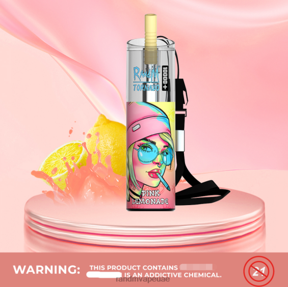 RandM Shop Vape | عصير الليمون الوردي RandM Tornado 10000 جهاز vape للتحكم في تدفق الهواء 1 قطعة D06F877