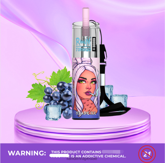 RandM Tornado Review | جليد العنب RandM Tornado 10000 جهاز vape للتحكم في تدفق الهواء 1 قطعة D06F876