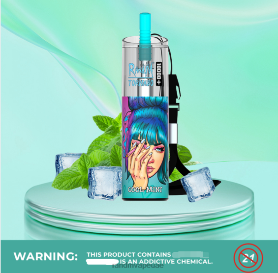 RandM Tornado UAE | نعناع منعش RandM Tornado 10000 جهاز vape للتحكم في تدفق الهواء 1 قطعة D06F872
