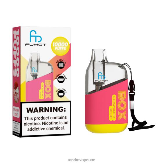 RandM Vape Dubai | دونات الفراولة Fumot Original RandM Tornado Box 10000 جهاز التحكم في تدفق الهواء 1 قطعة D06F894