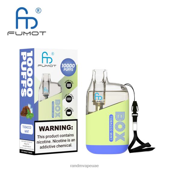 RandM Vape UAE | نعناع التبغ Fumot Original RandM Tornado Box 10000 جهاز التحكم في تدفق الهواء 1 قطعة D06F8101