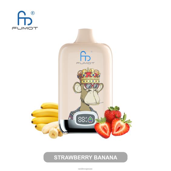 RandM Tornado Review | الموز بالفراولة Fumot Original RandM Digital Box جهاز vape ببطارية 12000 وشاشة سائلة D06F86