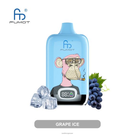 RandM Vape Abu Dhabi | جليد العنب Fumot Original RandM Digital Box جهاز vape ببطارية 12000 وشاشة سائلة D06F83