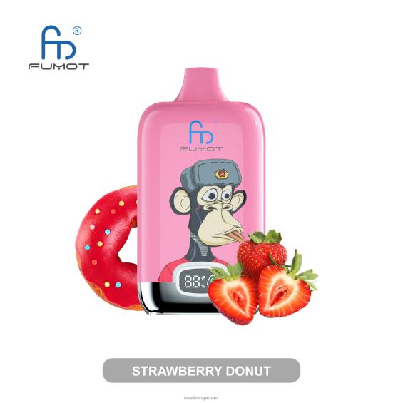 RandM Vape Dubai | دونات الفراولة Fumot Original RandM Digital Box جهاز vape ببطارية 12000 وشاشة سائلة D06F814