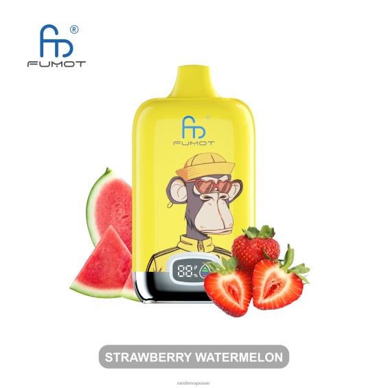 RandM Vape For Sale | الفراولة والبطيخ Fumot Original RandM Digital Box جهاز vape ببطارية 12000 وشاشة سائلة D06F85