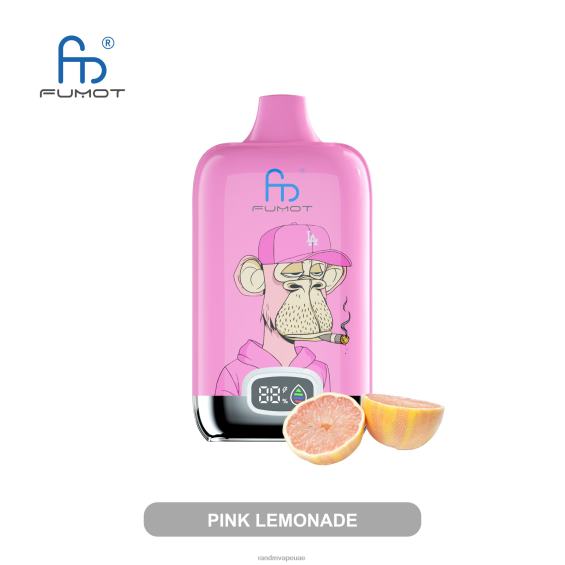 RandM Vape UAE | عصير الليمون الوردي Fumot Original RandM Digital Box جهاز vape ببطارية 12000 وشاشة سائلة D06F811