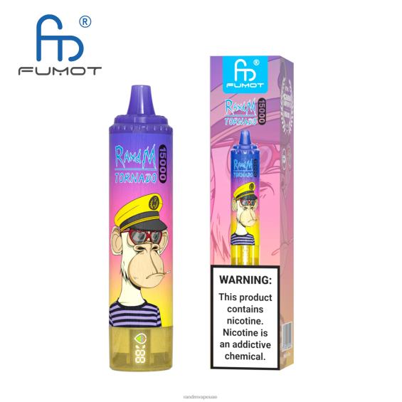 RandM Shop Vape | جليد العنب Fumot RandM Tornado جهاز 15000 فيب بالبطارية وشاشة العرض الاصدار 1 D06F827