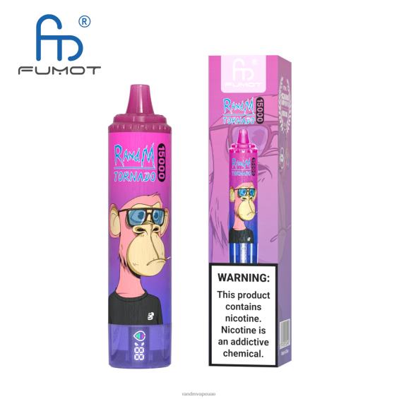 RandM Shop Vape | جليد العنب Fumot RandM Tornado جهاز 15000 فيب بالبطارية وشاشة العرض الاصدار 1 D06F827