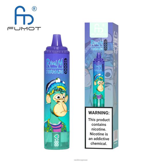 RandM Shop Vape | جليد العنب Fumot RandM Tornado جهاز 15000 فيب بالبطارية وشاشة العرض الاصدار 1 D06F827
