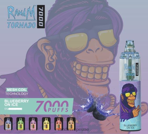 RandM Disposable Vape | توت على الجليد RandM Tornado 7000 جهاز التحكم في تدفق الهواء 1 قطعة D06F8169