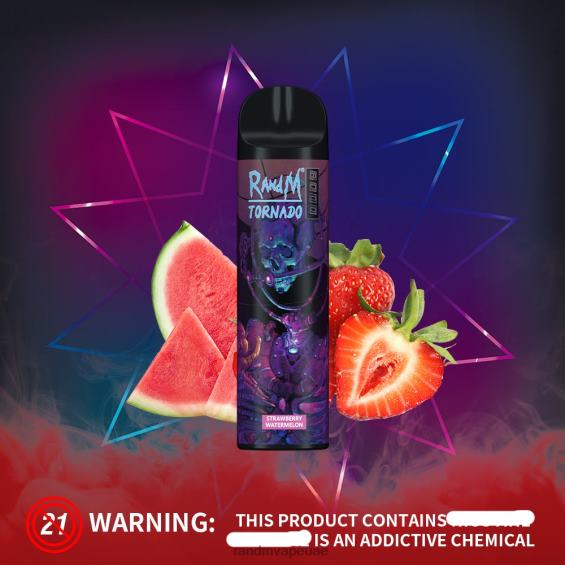 RandM Online Shop | الفراولة والبطيخ RandM Tornado جهاز vape للتحكم في تدفق الهواء 8000 قطعة واحدة D06F8238