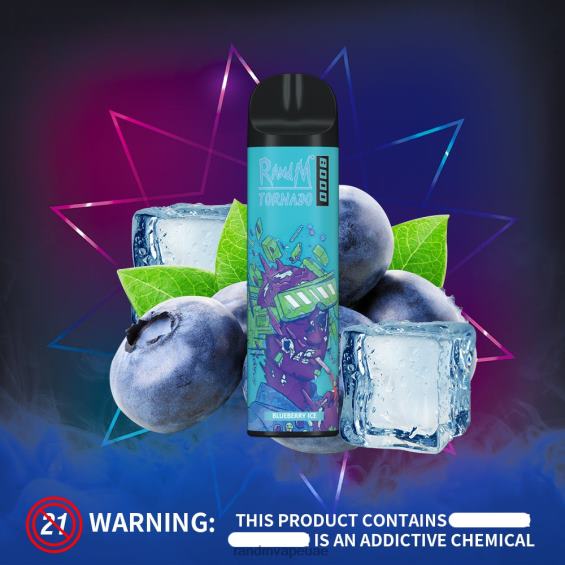 RandM Online Shop | جليد التوت RandM Tornado جهاز vape للتحكم في تدفق الهواء 8000 قطعة واحدة D06F8248