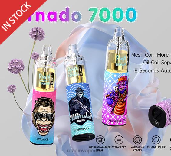 RandM Shop Vape | مخفوق الحليب بالموز RandM Tornado 7000 جهاز التحكم في تدفق الهواء 1 قطعة D06F8177