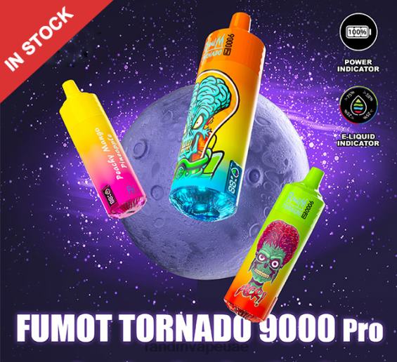 RandM Disposable Vape | عصير الليمون الوردي Fumot RandM Tornado جهاز 9000 برو فيب بالبطارية وشاشة العرض الاصدار 2 D06F8209