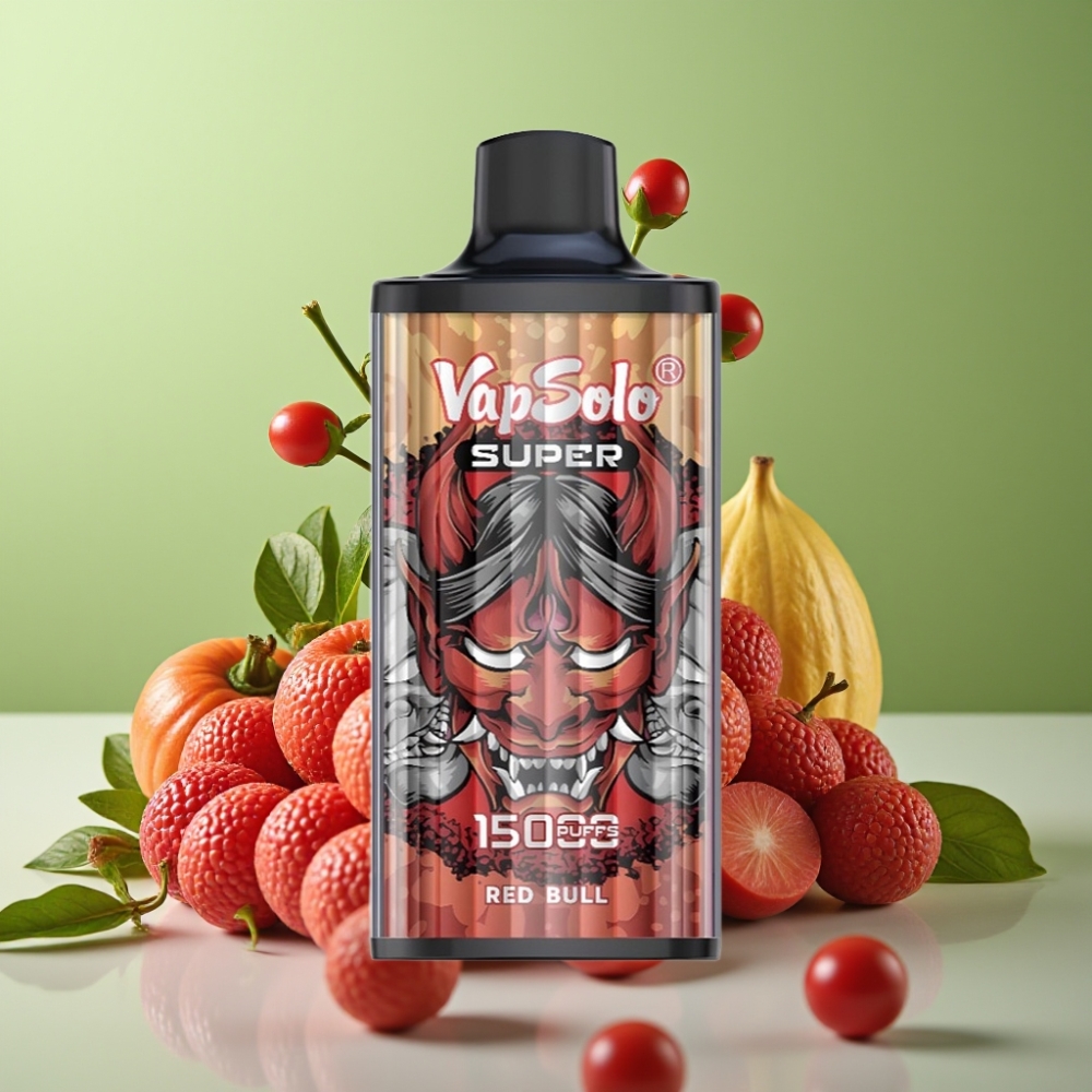 Vapsolo Super 15000 نفخة فايب للاستخدام لمرة واحدة نكهة ريد بول