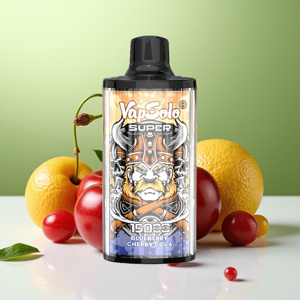 Vapsolo Super 15000 نفخة شيري كولا مع 40 مل سائل وبطارية 850 ملي أمبير