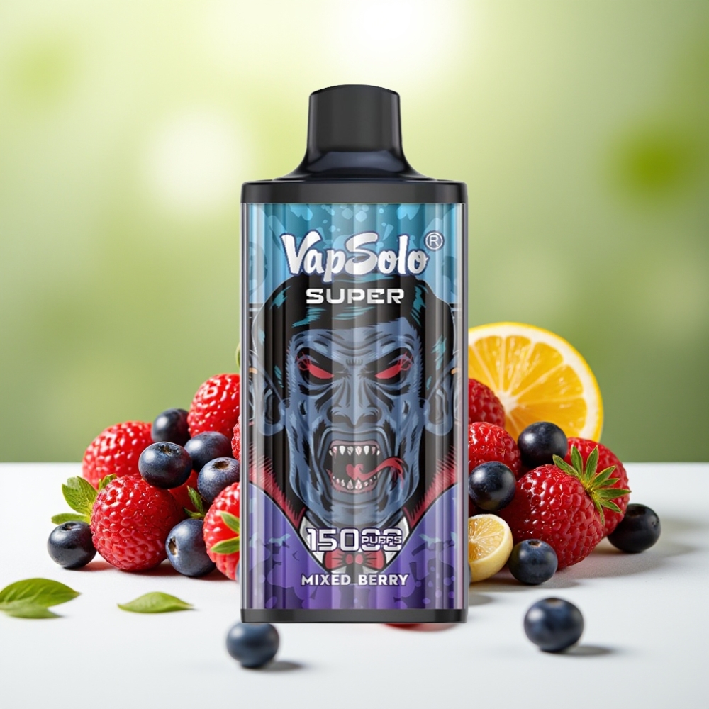 Vapsolo Super 15000 نفخة تبخير قابل للتخلص منه توت مشكل، سعة البطارية: 850 مللي أمبير