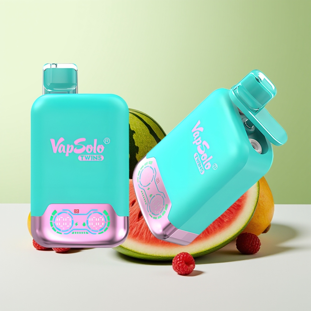 Vapsolo Twins 20000Vapsolo Twins 20000 Puffs ثلاثي البطيخ & توت العليق بطيخ - Type-C