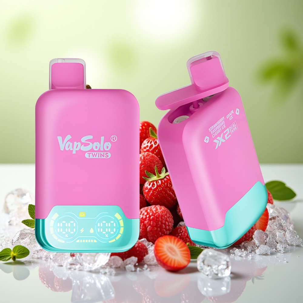 Vapsolo Twins 20000 نفخة فراولة توت كرز آيس & عنب آيس
