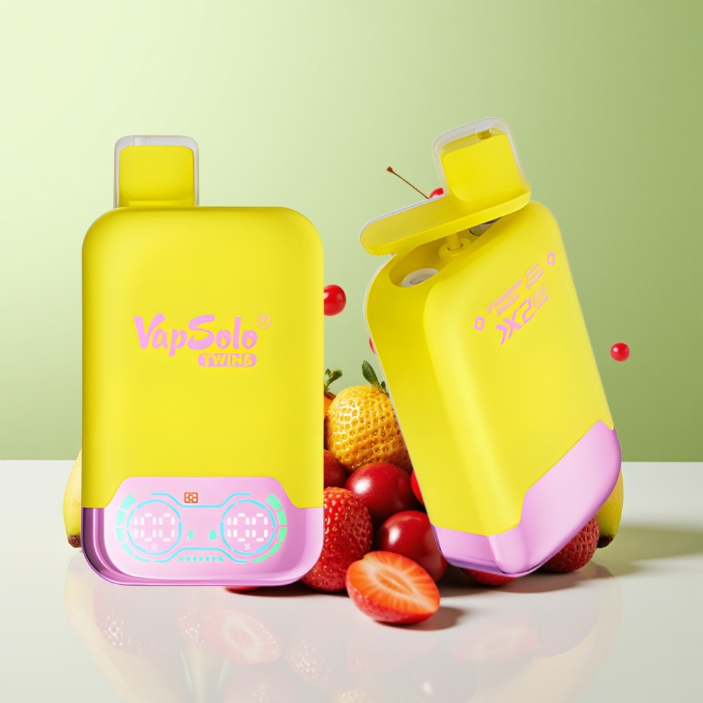 Vapsolo Twins 20000 نفخة فراولة موز & كرز فوار