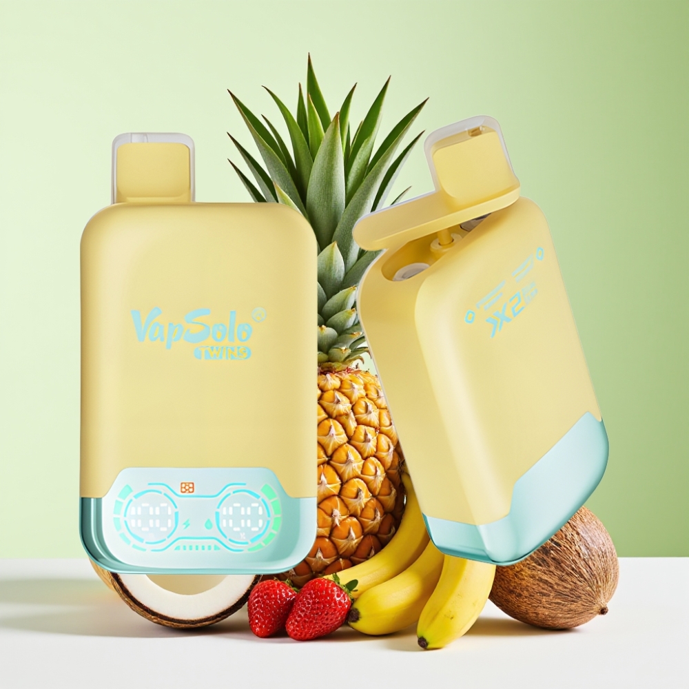 Vapsolo Twins 20000 نفخة نكهة الأناناس جوز الهند والفراولة الموز