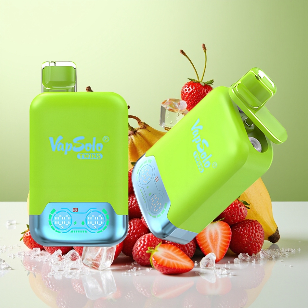 Vapsolo Twins 20000 نفخة فراولة كيوي وفراولة توت آيس بالكرز